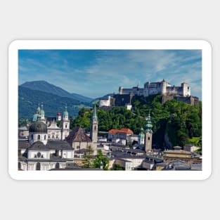 Old town of Salzburg with Hohensalzburg Fortress Sticker